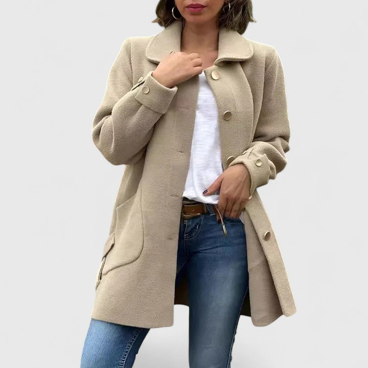 Mei | Elegant Coat Khaki