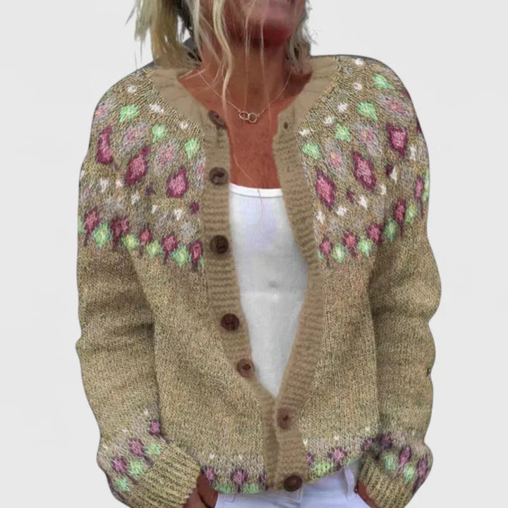 Thalynora | Stylish Cozy Cardigan Khaki