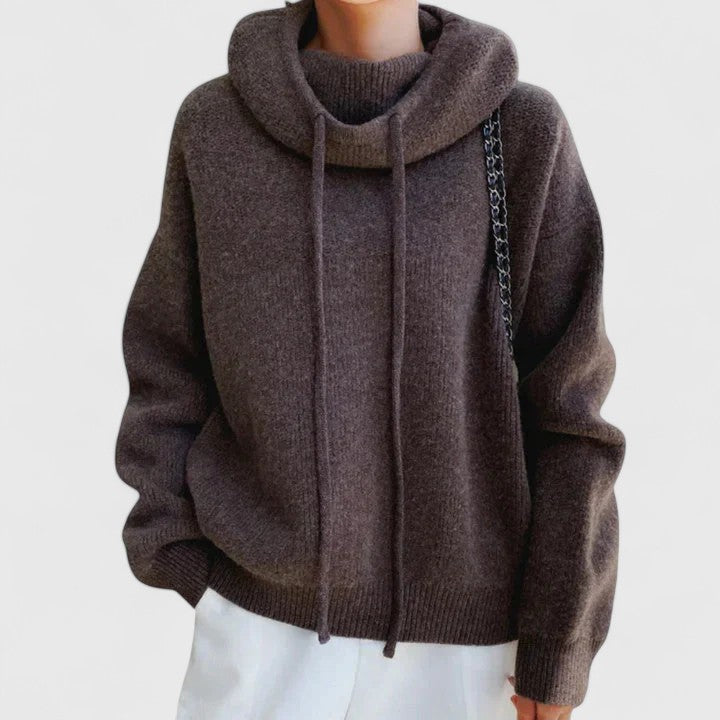 Tin | Comfortable Turtleneck Sweater Brown
