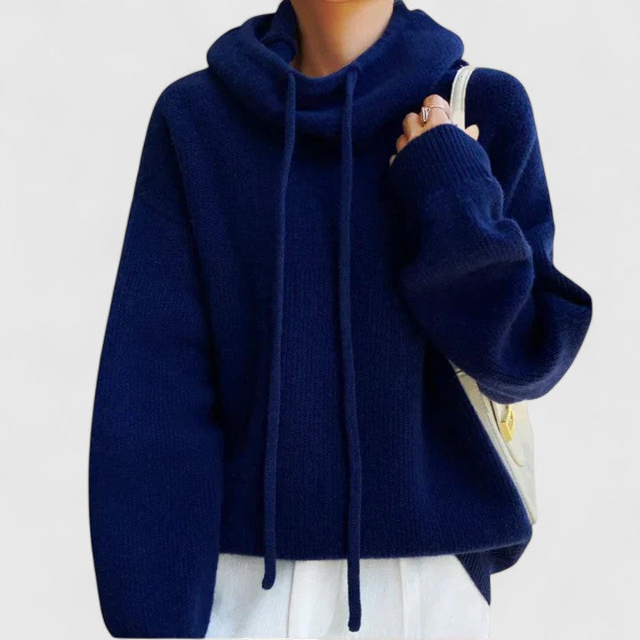Tin | Comfortable Turtleneck Sweater Navy
