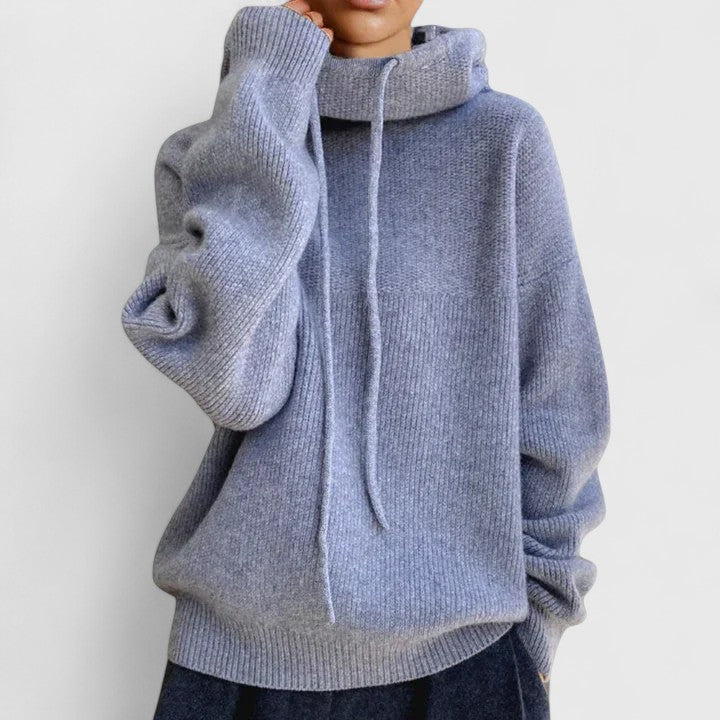 Tin | Comfortable Turtleneck Sweater Blue