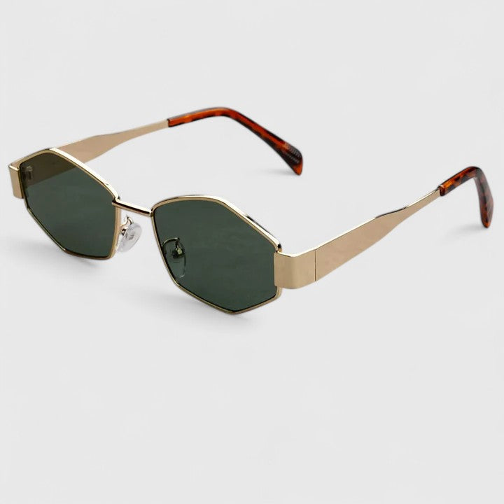 Makynna | Sophisticated Sunglasses Gold Green