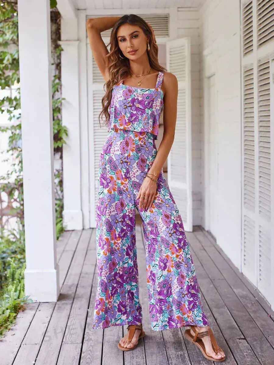 Nympha | Floral Wide-leg Jumpsuit Zenvora