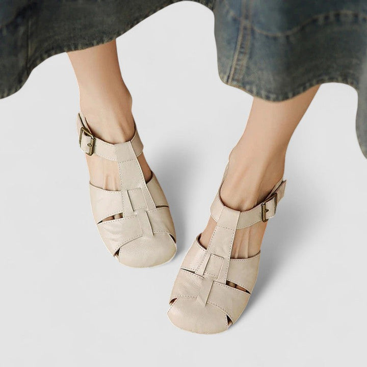 Saryanna | Orthopedic Mary Jane Shoes Beige