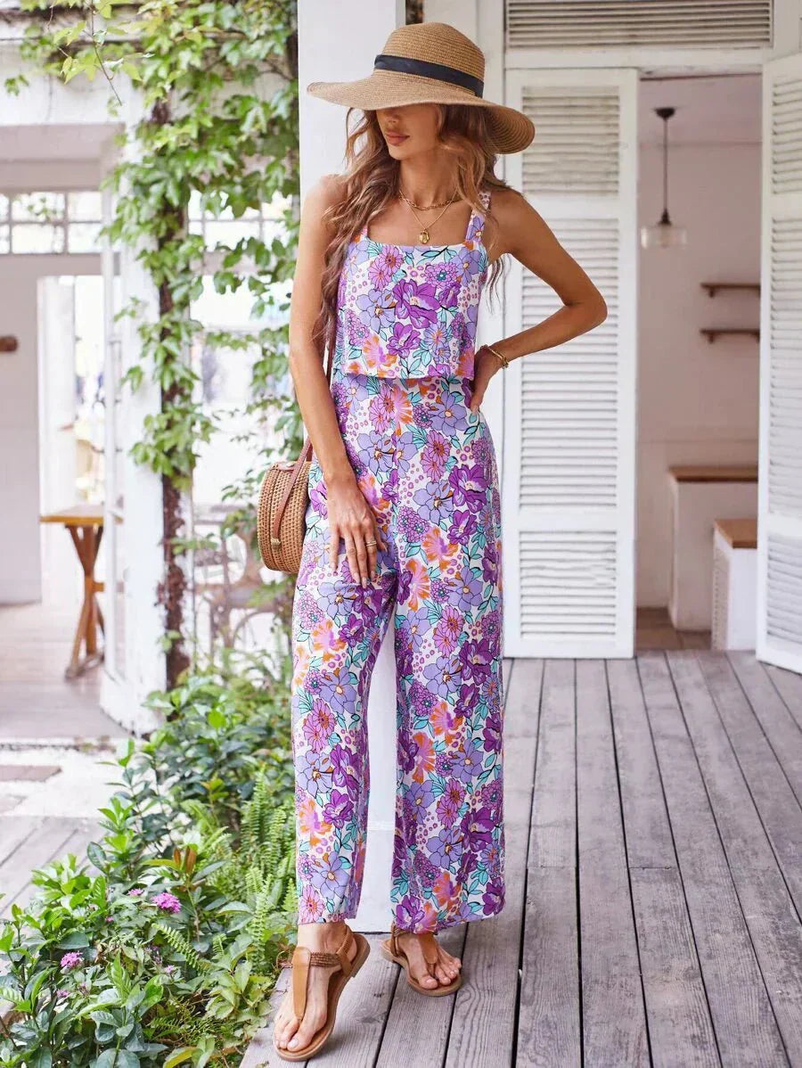 Nympha | Floral Wide-leg Jumpsuit Zenvora