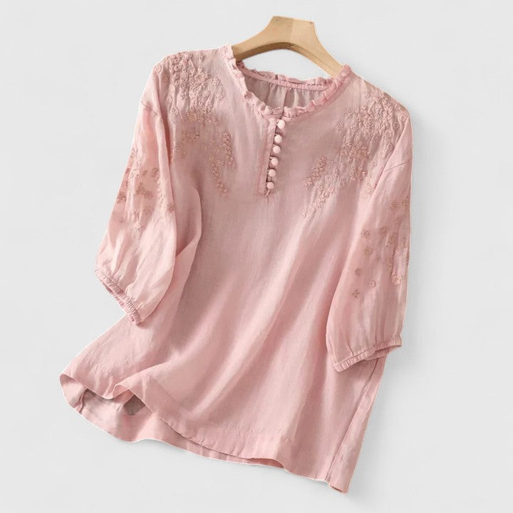 Vasilene | Chic Button-Down Top Zenvora