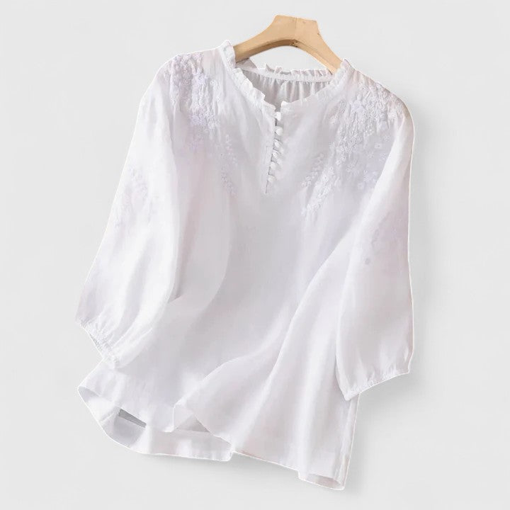 Vasilene | Chic Button-Down Top Zenvora