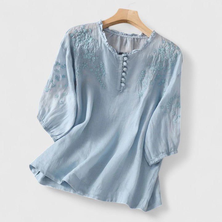 Vasilene | Chic Button-Down Top Zenvora