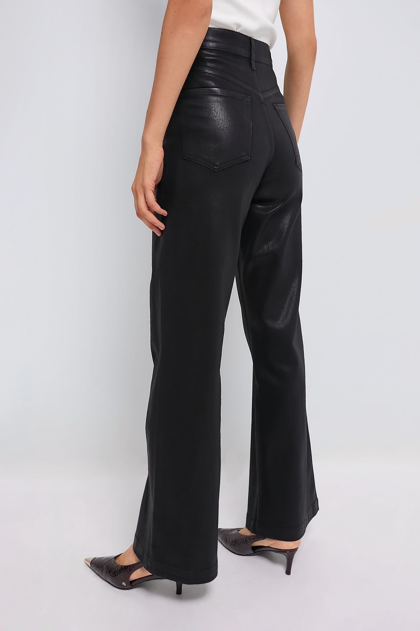 Black Coated Virginia Wideleg Zenvora
