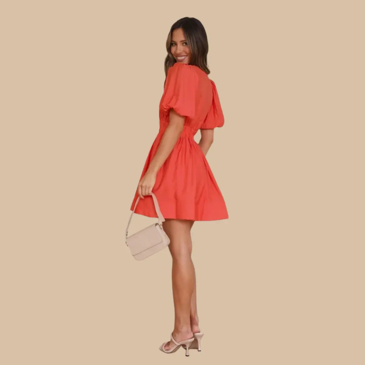 Puff Sleeve Jurk Zenvora