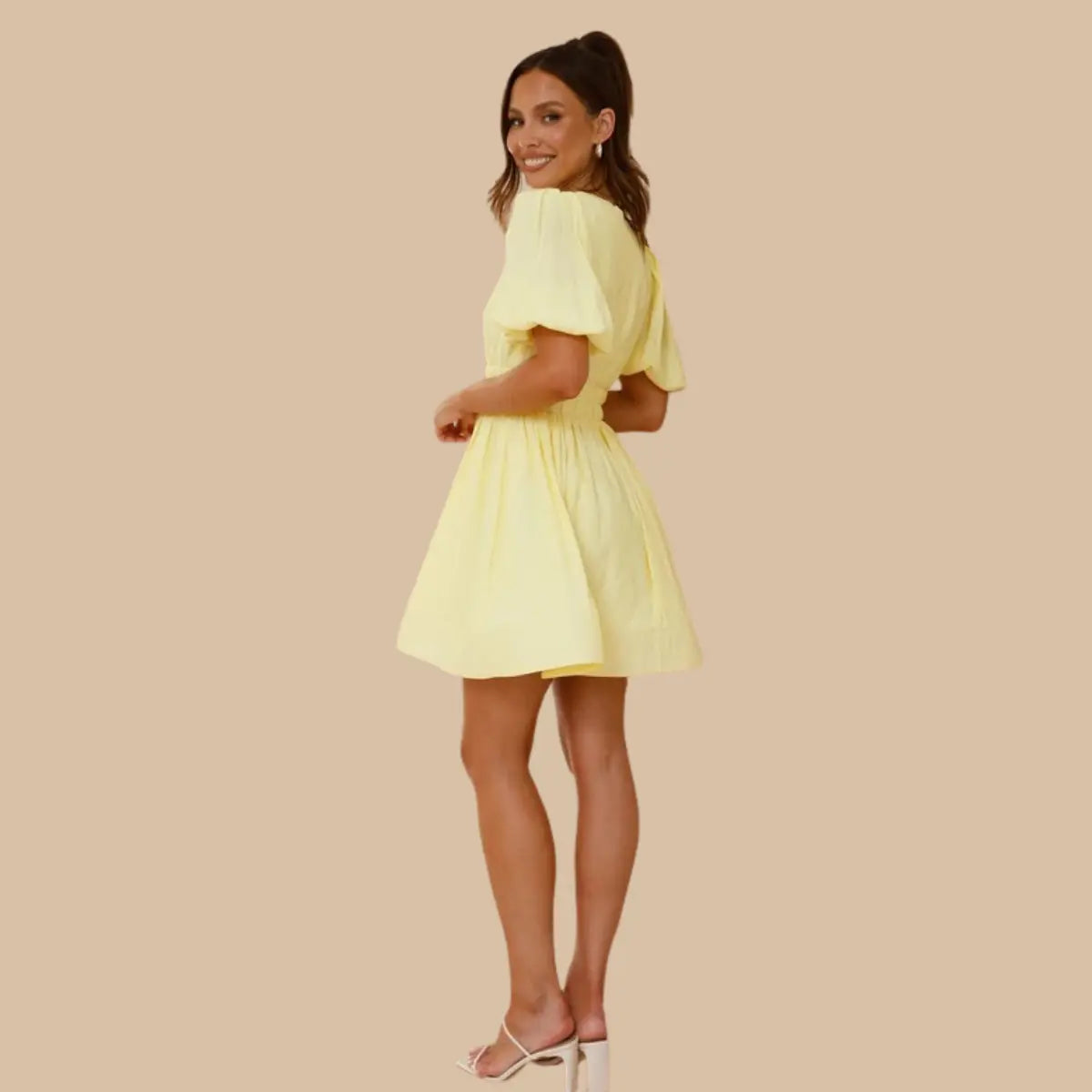 Puff Sleeve Jurk Zenvora