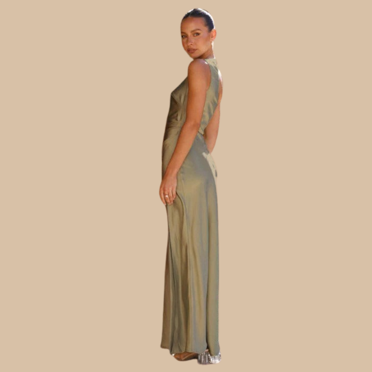 Elegante Satijnen One-Shoulder Avondjurk Zenvora