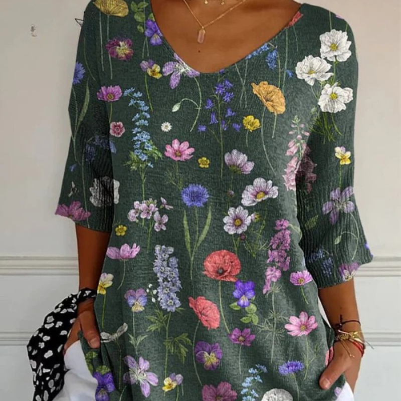 Chic Autumn Leaf Motif Printed Women's Relaxed Fit Sweater Knit Zenvora