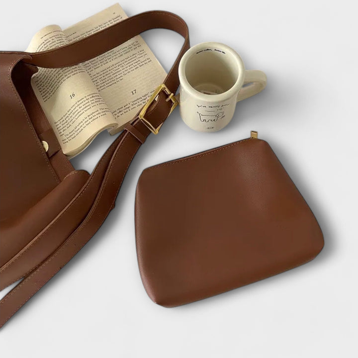 Zenvora | Elegant Leather Shoulder Bag