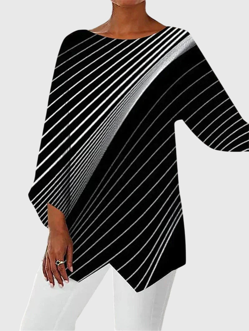 Alayah™ | Elegant Crew Neck Top - Zenvora