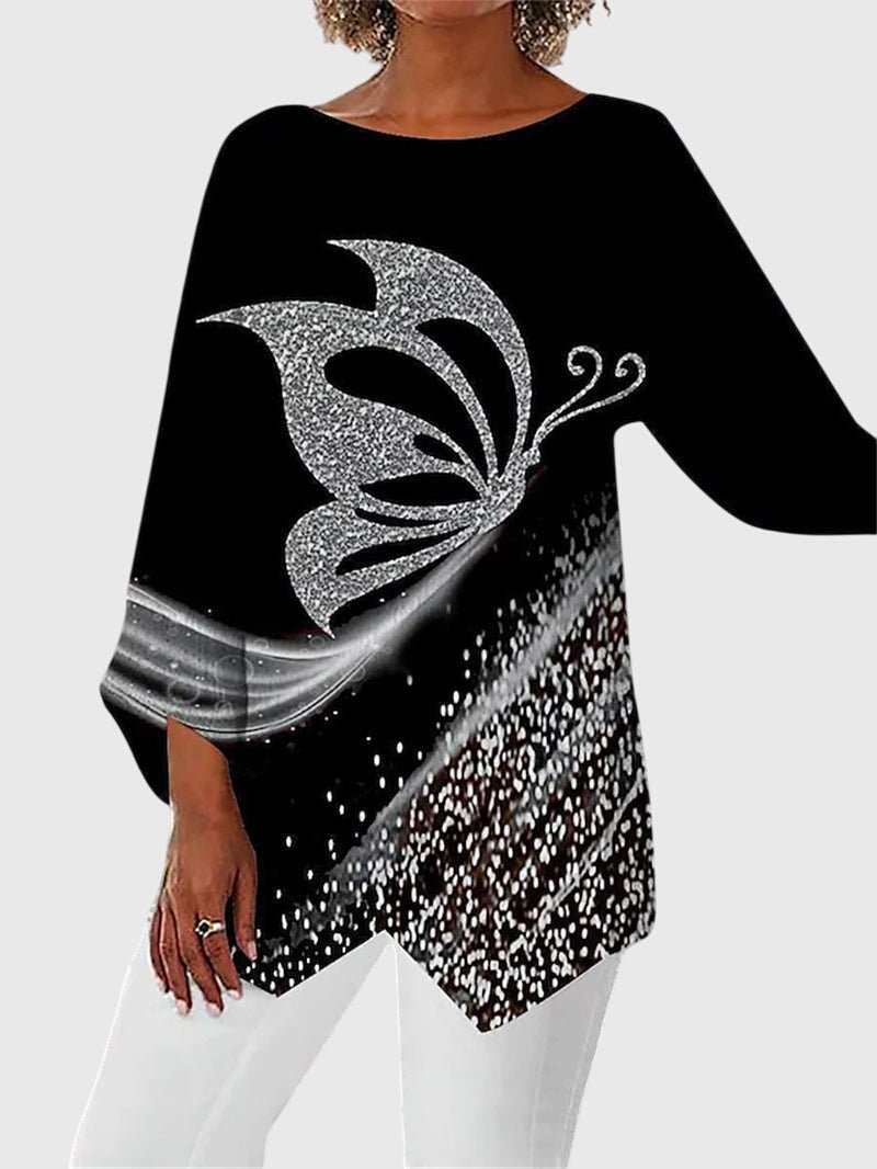 Alayah™ | Elegant Crew Neck Top - Zenvora