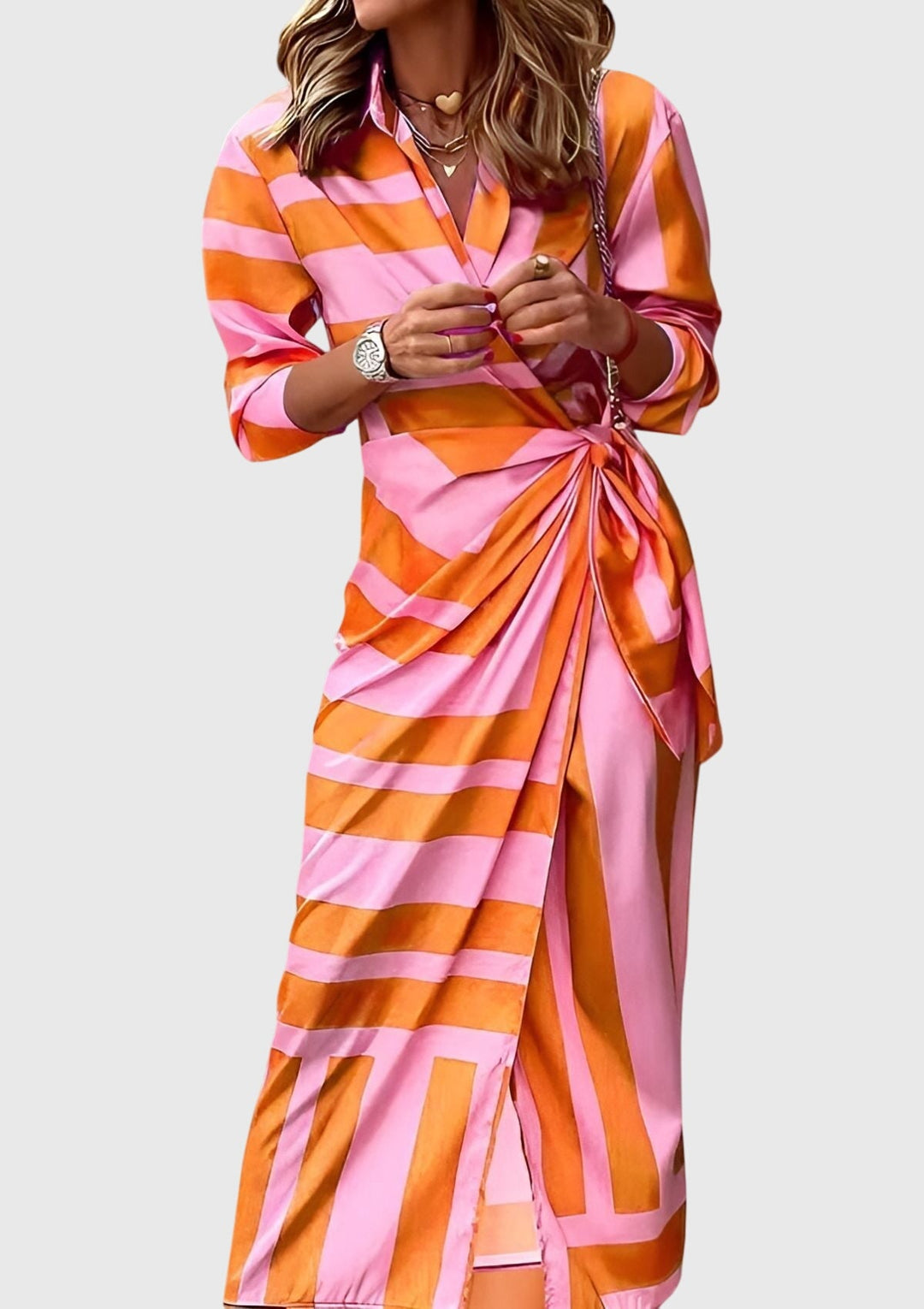 Everly | Elegant Wrap Dress with Print