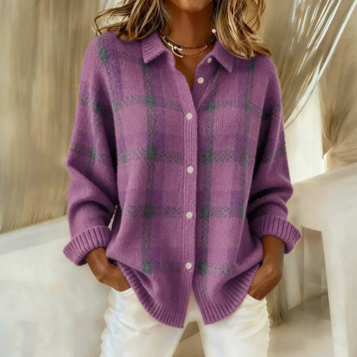 Evelyn | Classic Striped Sweater Purple