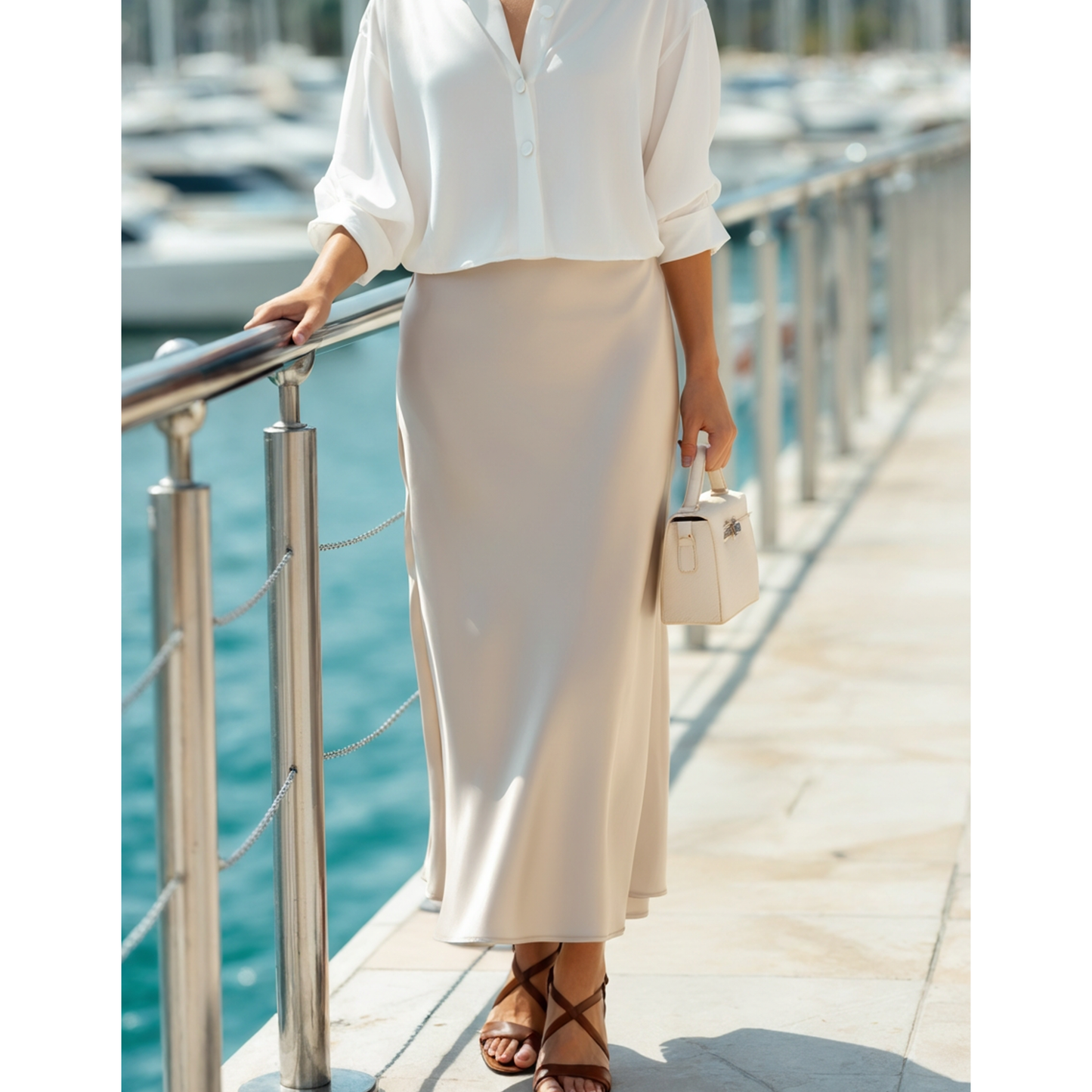 Old Money Silk Skirt Zenvora
