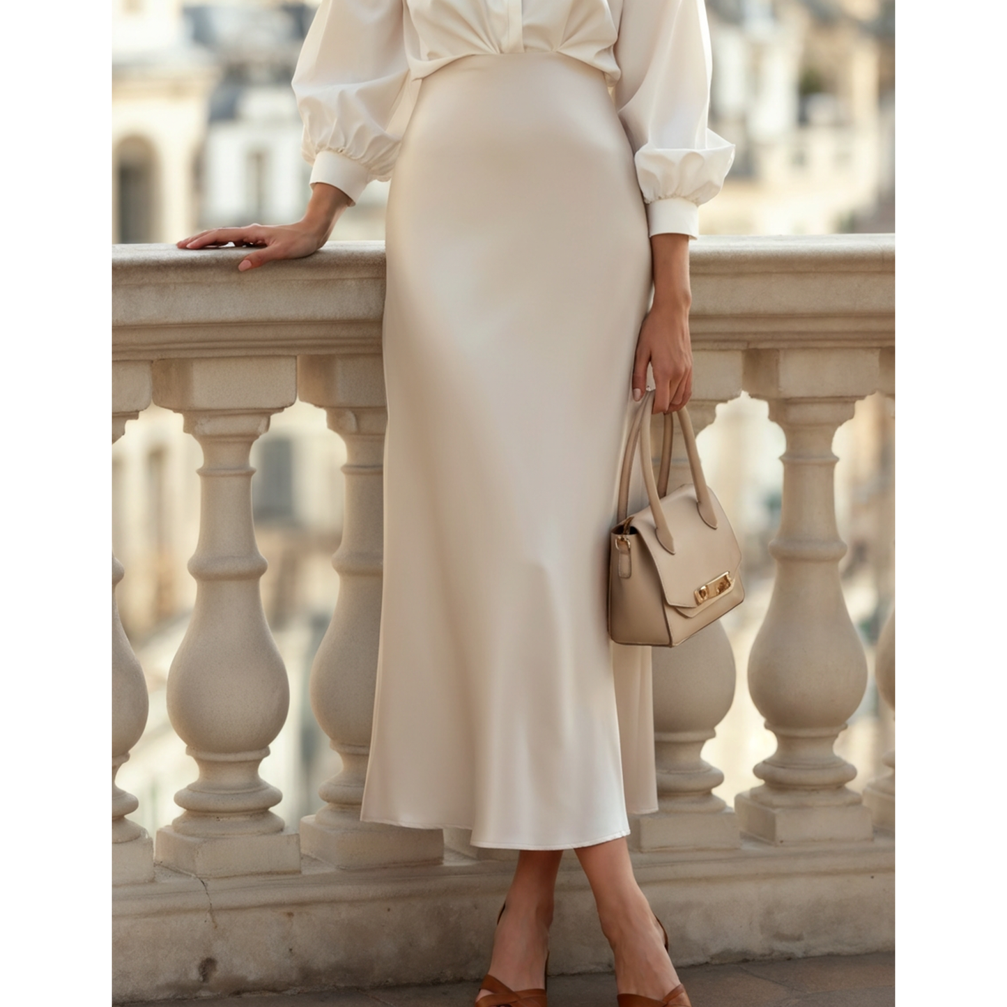 Old Money Silk Skirt Zenvora
