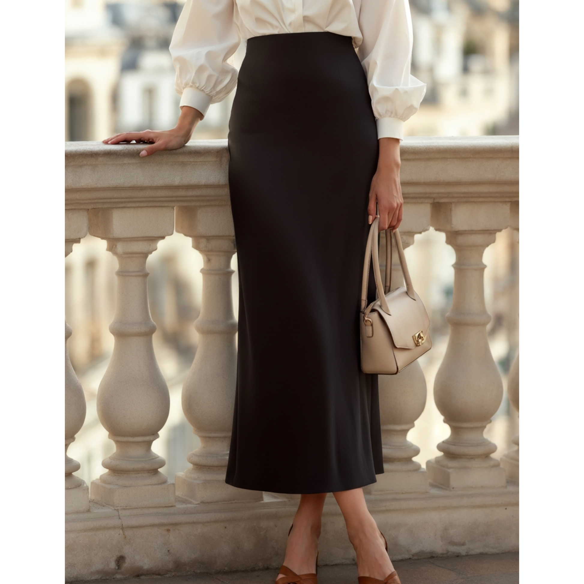 Old Money Silk Skirt Zenvora