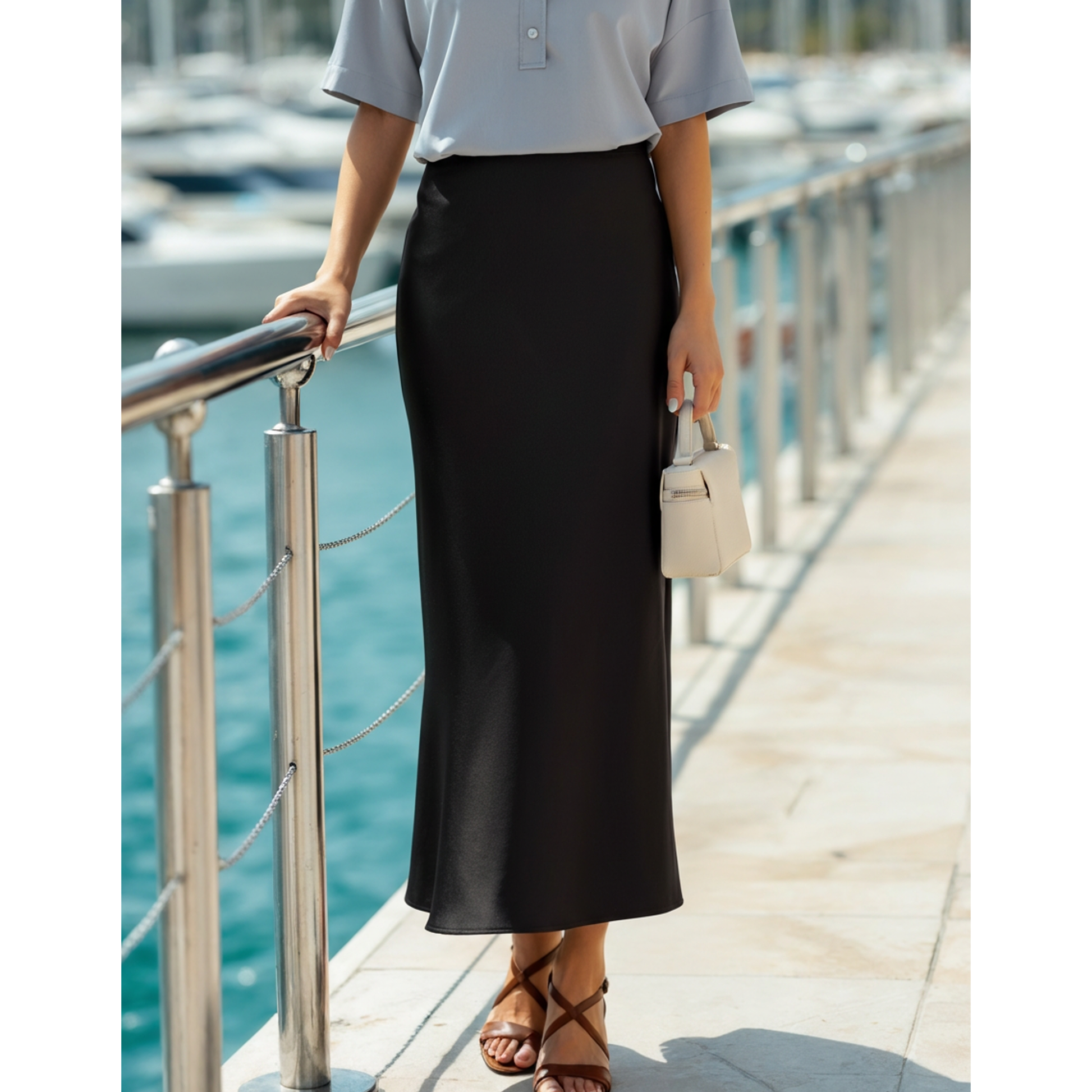 Old Money Silk Skirt Zenvora