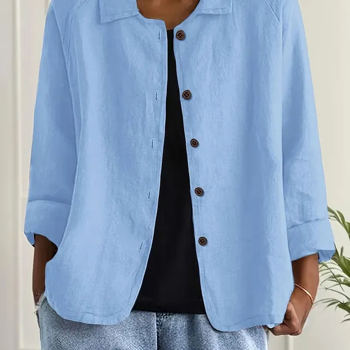 Sofia™ | Vintage Linen Breezy Blouse Zenvora