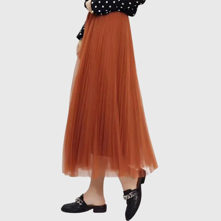 Sophia – Tulle Skirt Orange One Size Fits All