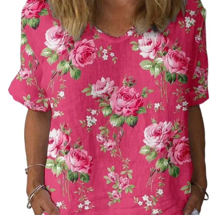 Maya | Vibrant Botanical Blouse Zenvora