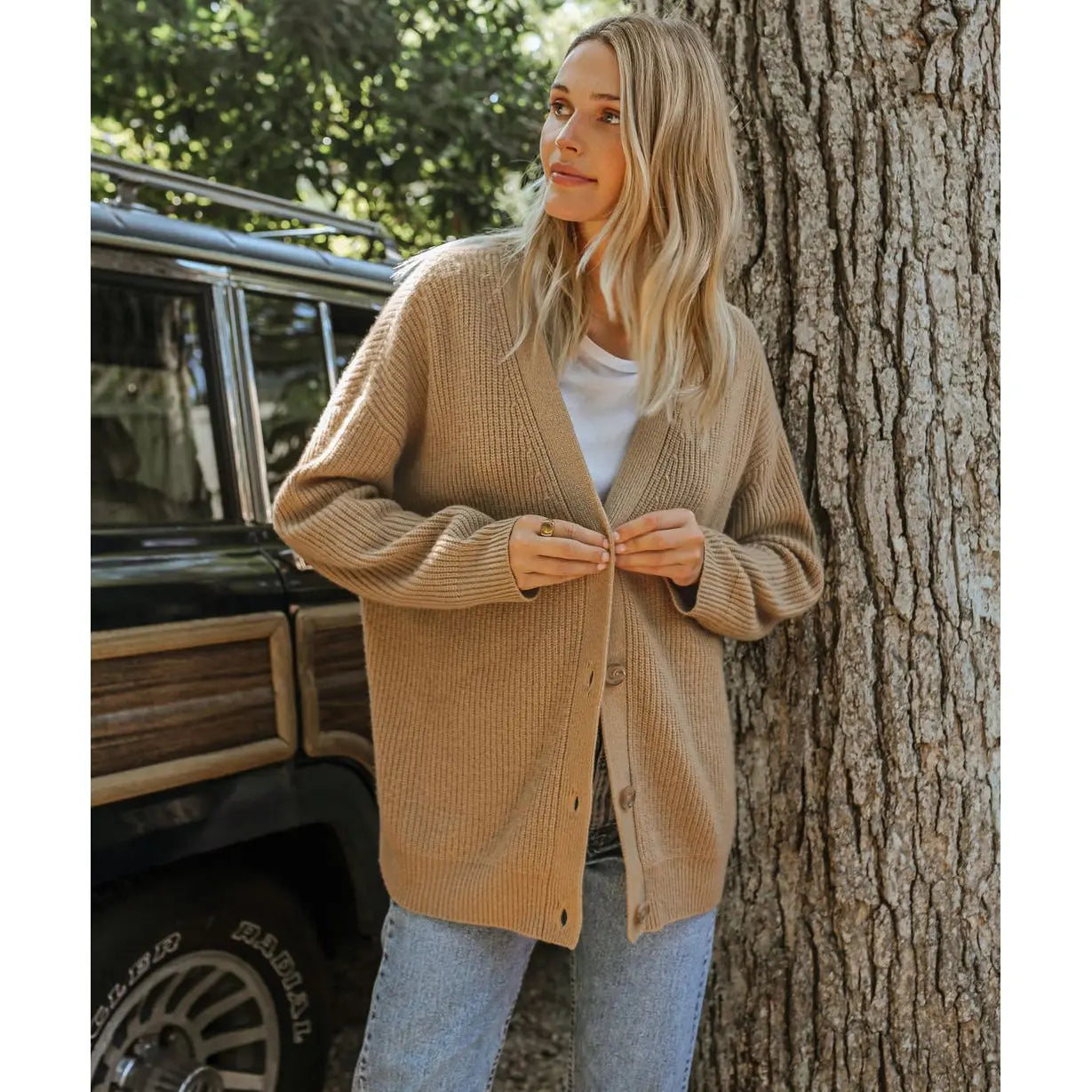 Elegante Knopen Cardigan Zenvora