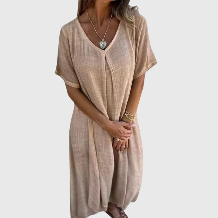Fiona | Elegant Lightweight V-Neck Drees