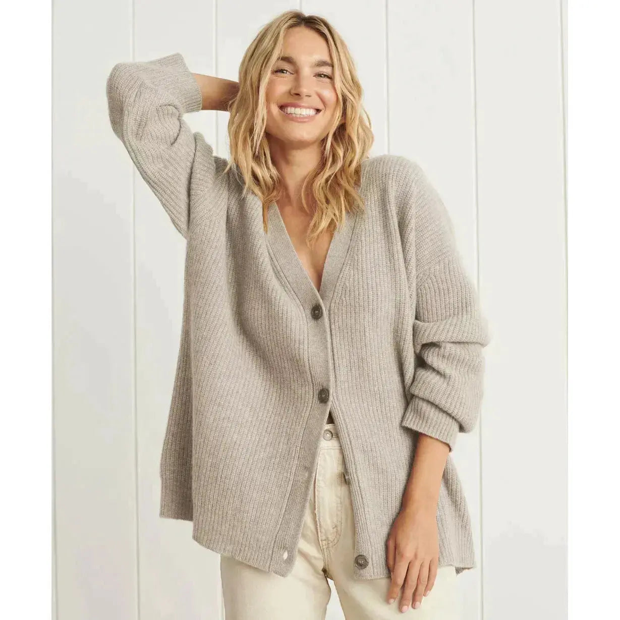 Elegante Knopen Cardigan Zenvora