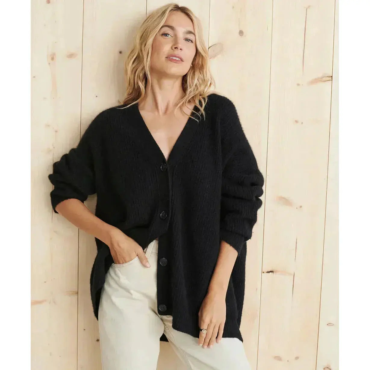 Elegante Knopen Cardigan Zenvora