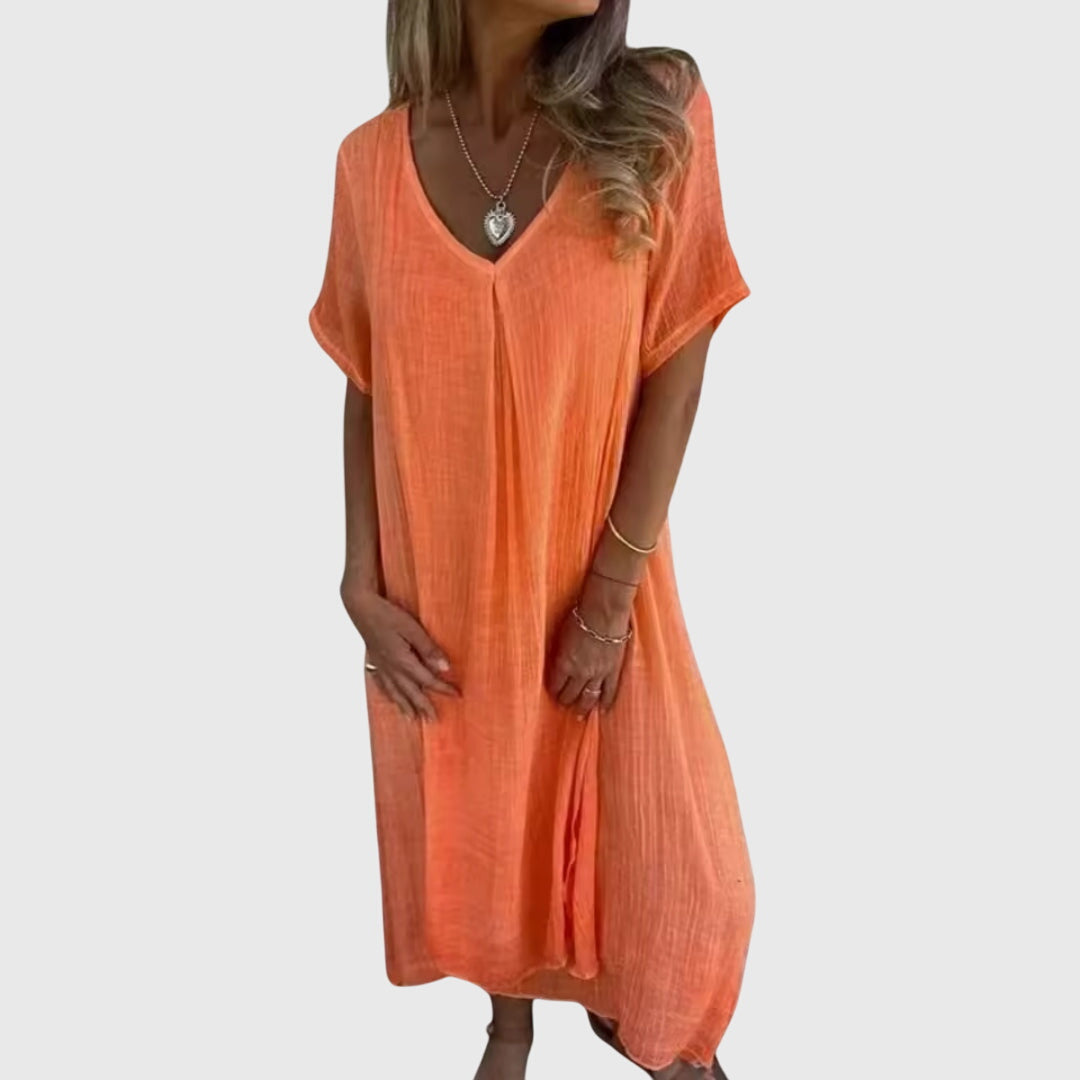 Fiona | Elegant Lightweight V-Neck Drees
