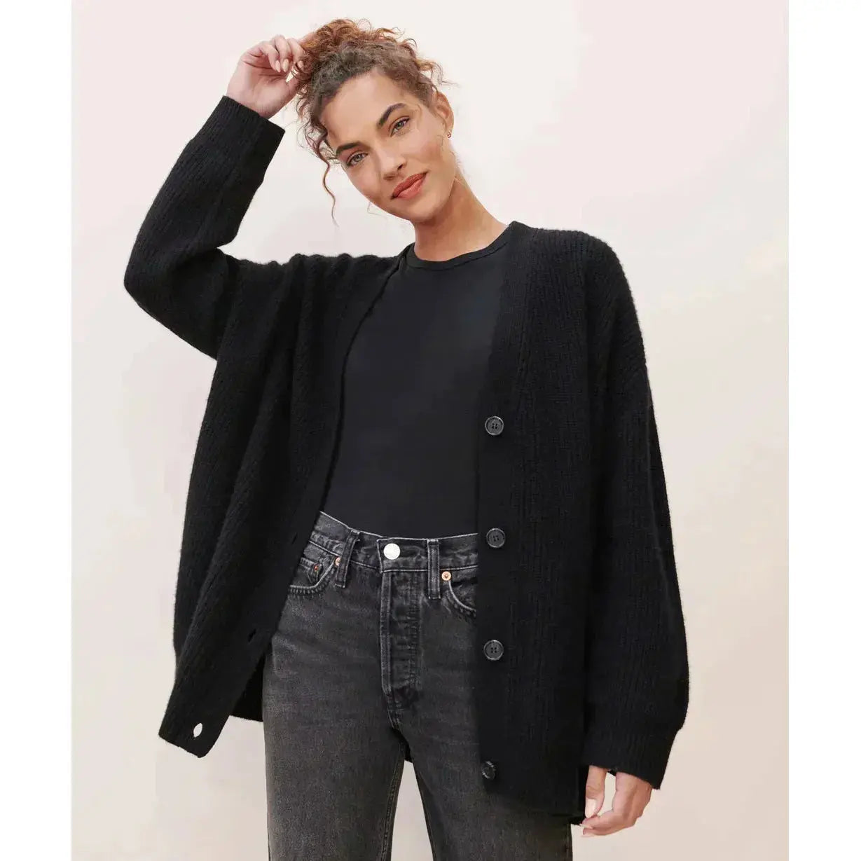 Elegante Knopen Cardigan Zenvora