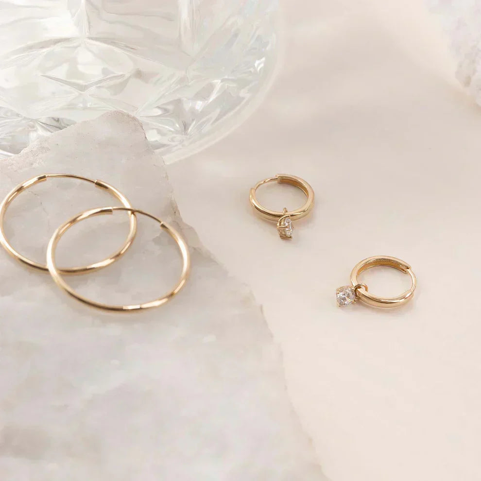 Amarissea | Moonbeam Stone Hoop Earrings