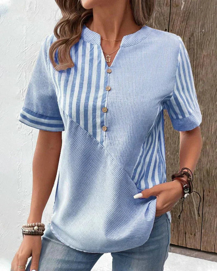Lila | Soft Striped Blouse Zenvora