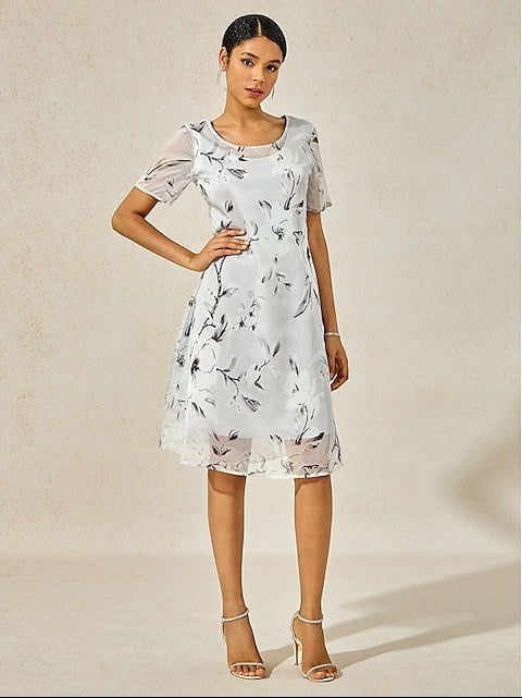 Chandra | Sophisticated Floral Dress Zenvora