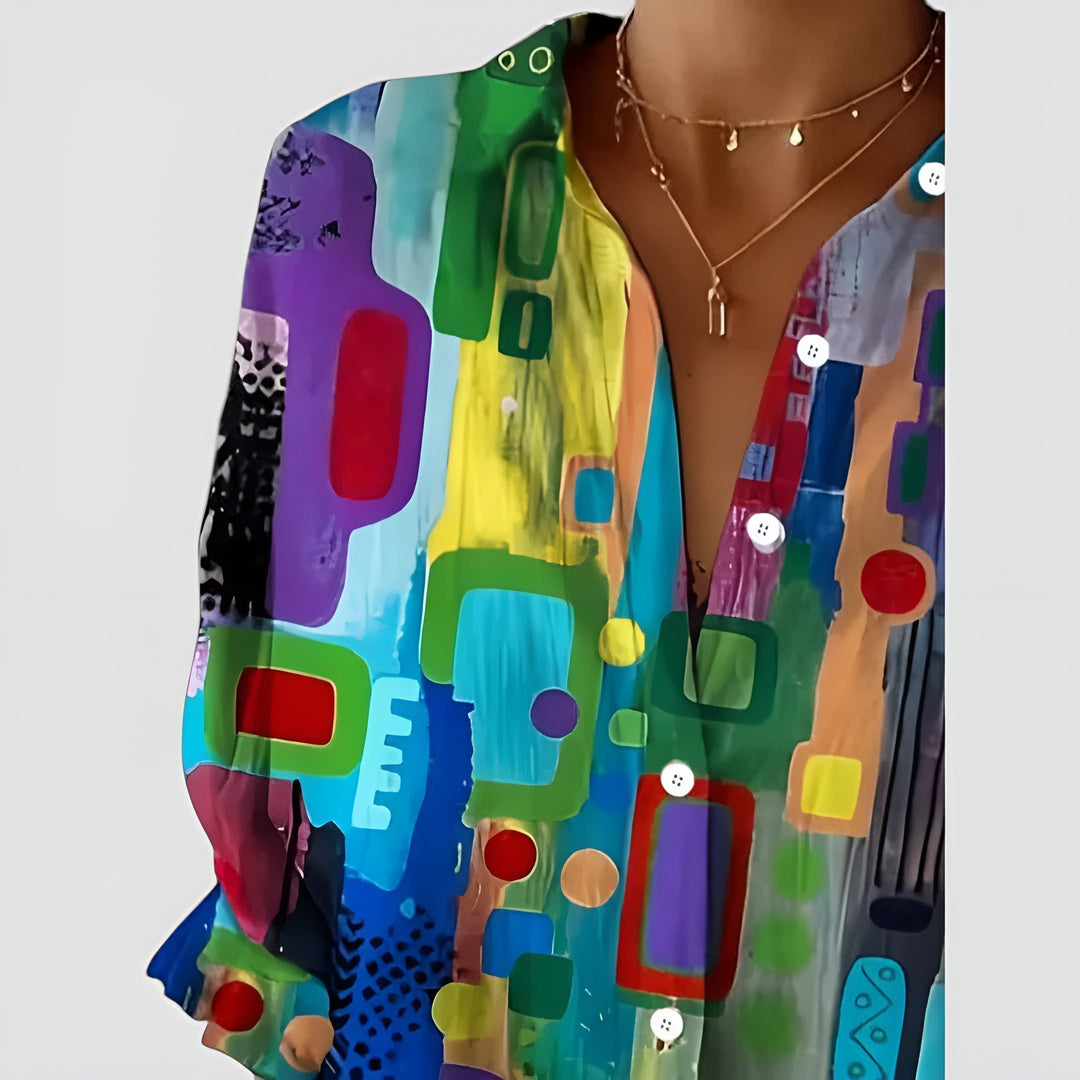 Luna™ top with abstract design Zenvora