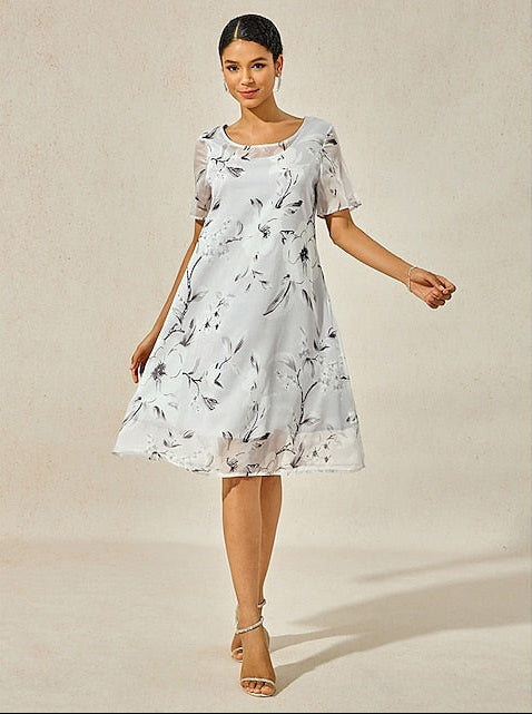 Chandra | Sophisticated Floral Dress Zenvora