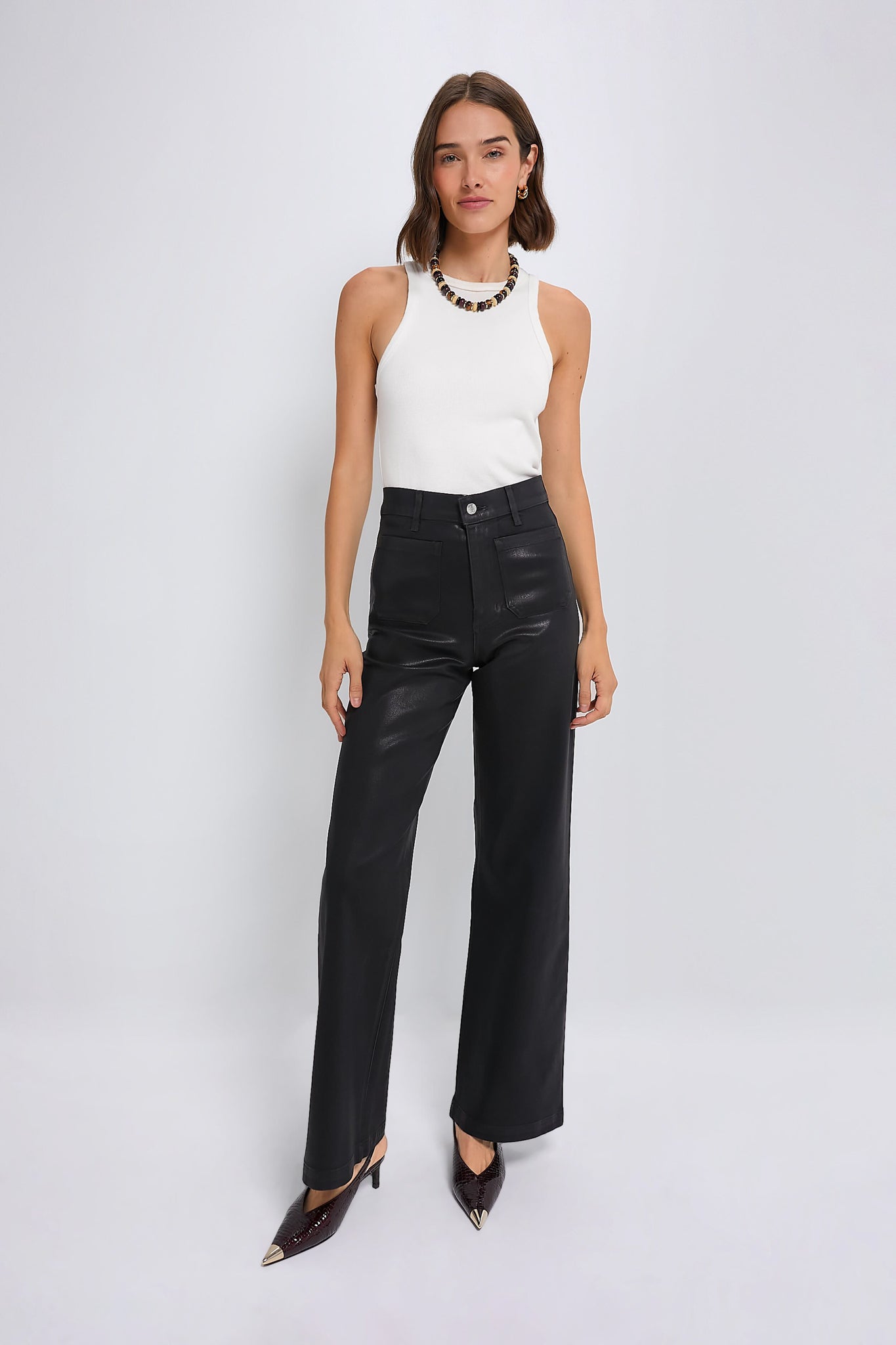 Black Coated Virginia Wideleg Zenvora